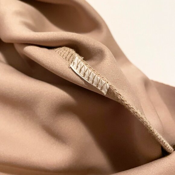 Zara Womens VNeck Stretchy Faux Suede Sleeveless Mini Dress Sz Large - Picture 10 of 16